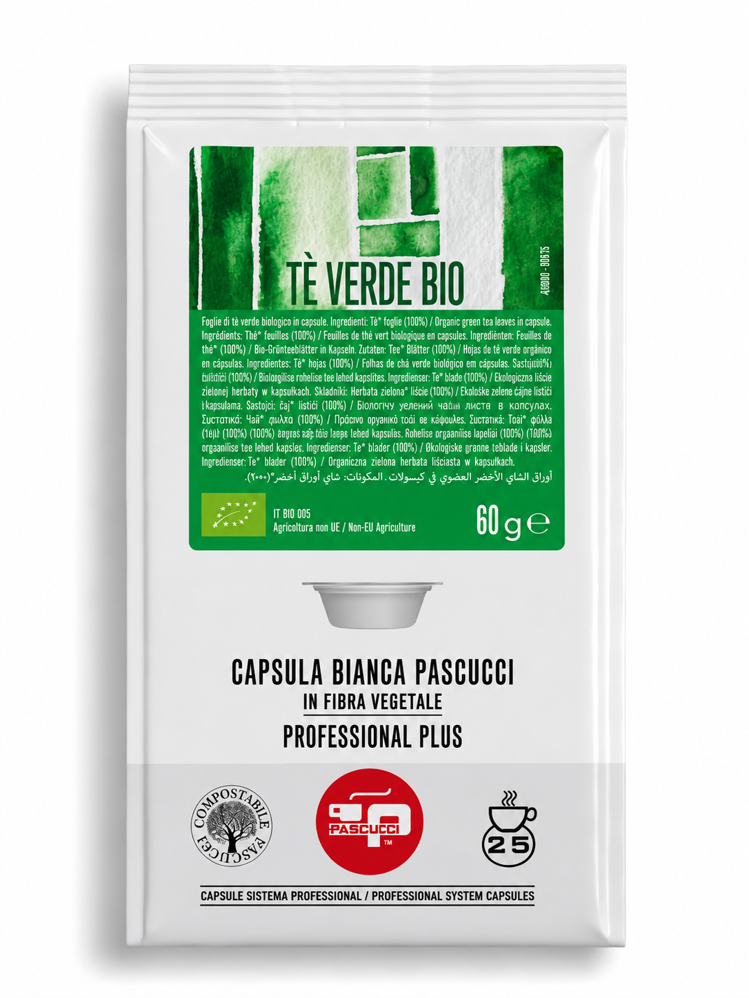 CEAI VERDE BIO Pascucci – Professional Plus | 25 capsule, COSTUL UNEI CAPSULE ESTE 2.40 LEI