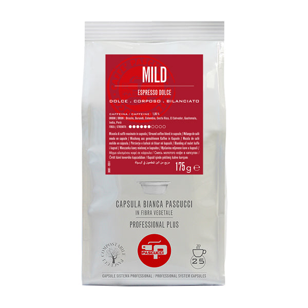 CAFEA MILD ÎN CAPSULA BIANCA PROFESSIONAL PLUS (25 BUC) – COSTUL UNEI CAPSULE ESTE 3.00 LEI