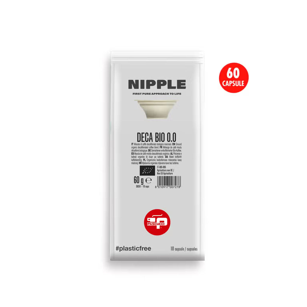 CAFEA DECA BIO 0.0  ÎN CAPSULA NIPPLE (60 BUC) – Costul unei capsule este 2.12 lei