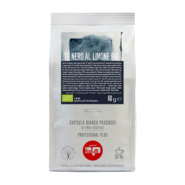 Ceai Pascucci Negru cu lămâie în capsula Bianca Professional Plus | 25 capsule
