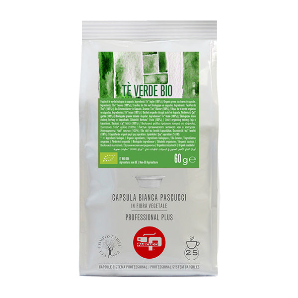 Ceai Pascucci Verde în capsula Bianca Professional Plus | 25 capsule